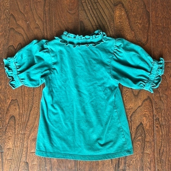 Janie and Jack size 6 forest green top - Picture 4 of 6
